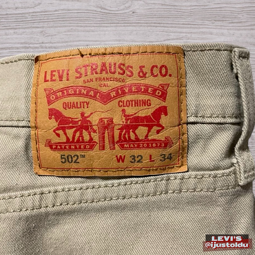 Levi's 502 Denim Jeans | Men's W32 - L34 | Beige, Slim Straight, Zip Fly - Picture 15 of 15